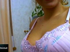 blonde teen with glasses rides cock like a shaved pussy slut