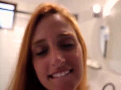 My wife left, so I invited her busty redhead friend over