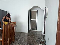 Damn, this maid whore shows off her ass on camera! 😍