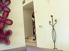 Brunette with big ass seduces tiny blonde friend 😏 fingering her wet cunt to orgasm