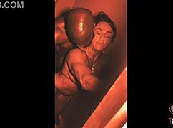 stacxxxs presents ruby muscle in the red light district, a muscular housewife in the shower