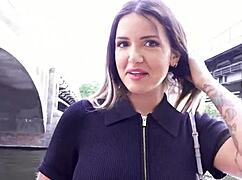 German scout picks up big butt teen crystal richi for first anal fuck in casting