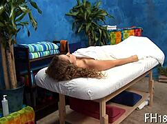 in this massage scene, the therapist relieves the client's tension with expert hands