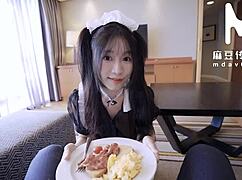 modelmedia asia - 性感大奶女仆骚话勾引老公