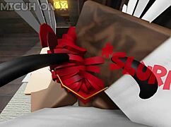 femboy with a fat ass sucks and grinds on me