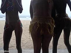 Do These Ebony Witches' Big Tits And Asses Bring The Rain With Their Dance?