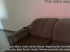 Bruna Silva gets anal humiliation while her husband works.