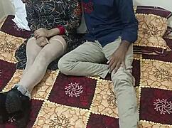 Indian milf gets her pussy licked and fucked hard in missionary position with kissing