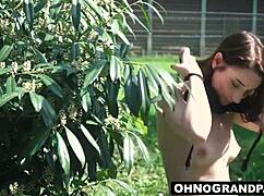 Bruno SX, old man, meets young Charlotte Johnson for wild fun