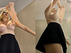 Hidden Camera Captures Upskirt View In Public Dressing Room