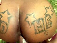 ebony girl gets rough outside action