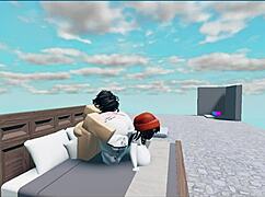 whore fucks huge white boy in roblox.