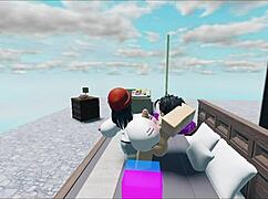 whore fucks huge white boy in roblox.