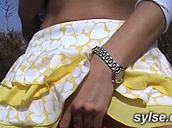 Two French Girlfriends In Public Exhibition