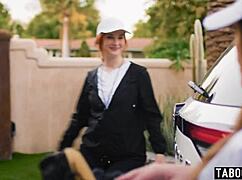 Redhead MILF Coach Siri Dahl Strapon Slams Teen 18+ Pussy Hard