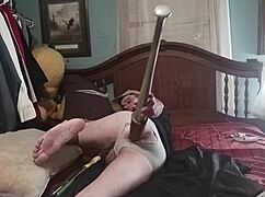 Anal dildo stretches ass with monster cock toys!