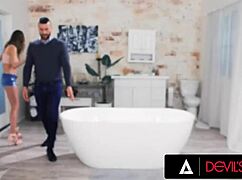 Cute teen Kyler Quinn explores anal with stepdad first.