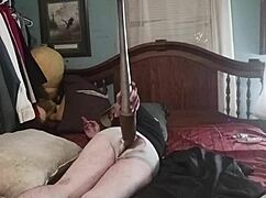 Anal dildo stretches ass with monster cock toys!