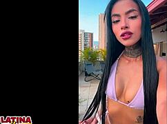 i can’t believe how this big white cock stretched my latina pussy first time