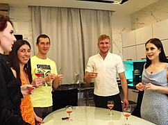 students partying hard and fucking at new year's 😏