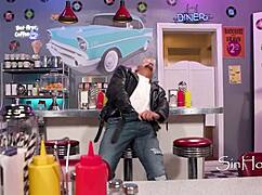 anna claire clouds feels caught masturbating with her big ass in a retro biker scene, emotions running high.