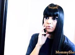 Alluring bigtits stepmom gets pleasured by teen in stockings.