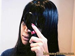 Alluring bigtits stepmom gets pleasured by teen in stockings.