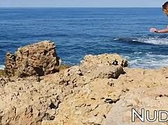 Stunning babe, why tease with that perfect body on the beach like this?