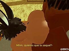 Black Bull Fucks Femboy Bunny In Doggystyle With Monster Cock