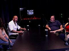 this woman in sheer red puts it all in her mouth during lesbian scenes!