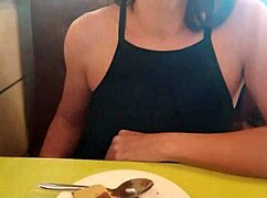 Girlfriend Loses Bet, Masturbates in Restaurant