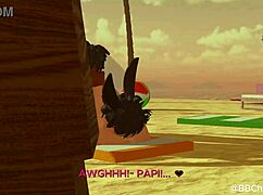 Black Bull Fucks Femboy Bunny In Doggystyle With Monster Cock