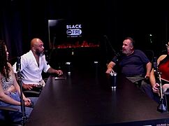 this woman in sheer red puts it all in her mouth during lesbian scenes!