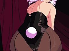 Watch the bunny girl ride that cock, her ass bouncing while her pussy grips tight.