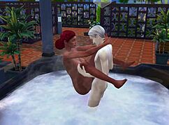The sims bath turns rough