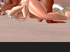 Hijab-wearing Arab girl in IMVU scenario.