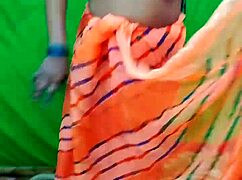 Hey, caught my Indian bhabhi changing saree secretly on video, wanna see?