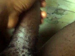 Big black cock MASTURBATING in intense session