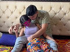 beautiful hot girl first time sex with step sister's husband, monster cock