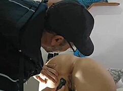 Redhead Slut Plays With Husband Then Calls Married Neighbor To Shave Her Pussy