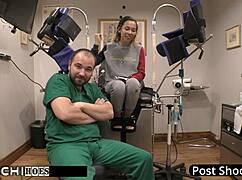 Freshman Gets Hitachi Orgasm From Doctor!