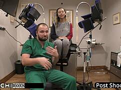 Freshman Gets Hitachi Orgasm From Doctor!