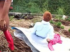 Wild tanned Japanese teen with small tits lures stranger for risky outdoor creampie in uncensored JAV