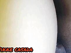 i love this brazilian amateur peeling her pussy on a big cock