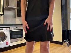 Yo, Sophie James with hairy pussy and fake tits got a slutty mouth and big ass!