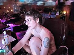 i was playin with my girlfriend's vibrator on her big ass tits, lickin and stuff, she's so horny babe