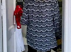 A day peeping at granny Mariaold in the toilet with evening fun