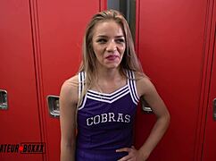 Blonde Cheerleader Scarlett Fall Lets Me Jizz In Her Panties!