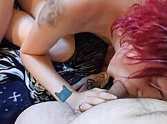 Lucy Amanita gives pov blowjob and gets pussy fucked bareback in multiple positions