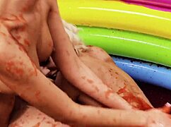 Hey, how wild does it get when Lou Lou and Christine Love dive into each other's smooth blonde pussies with eager licks?